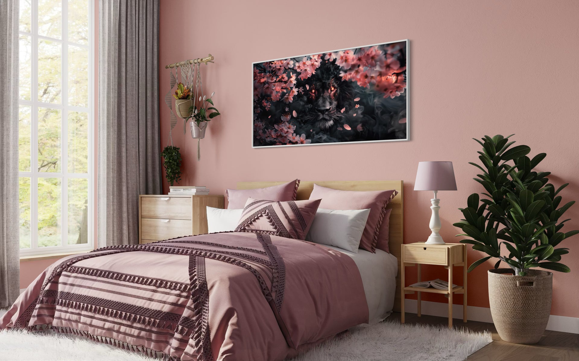 Leone Nero Floreale — Outlet 120x240