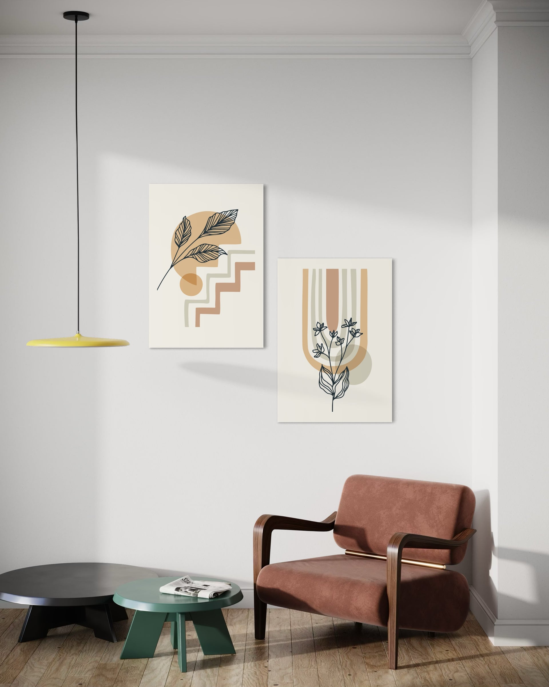 Set casa modern: 2 stampe incorniciate su parete