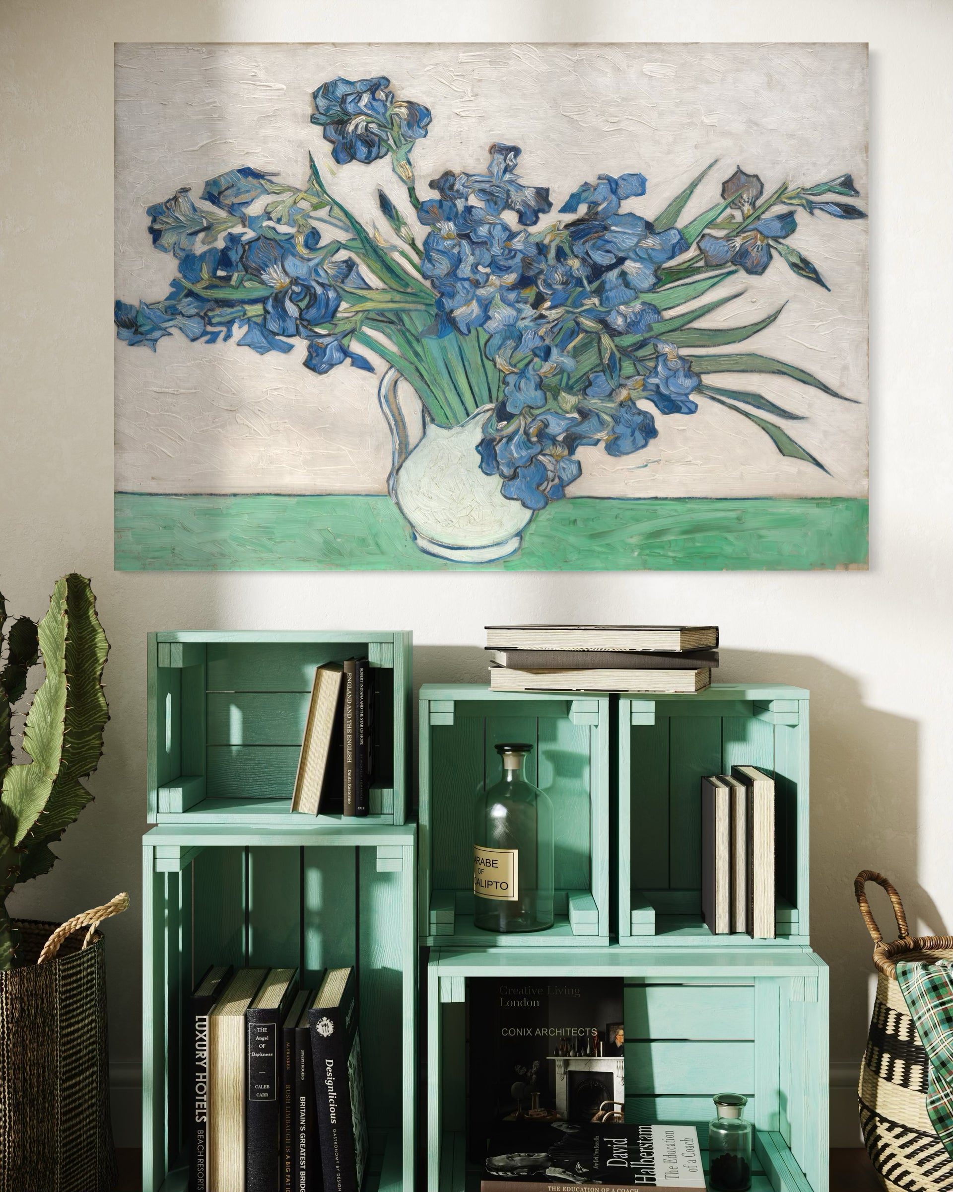 Quadro Van Gogh Flower: fiori blu in vaso