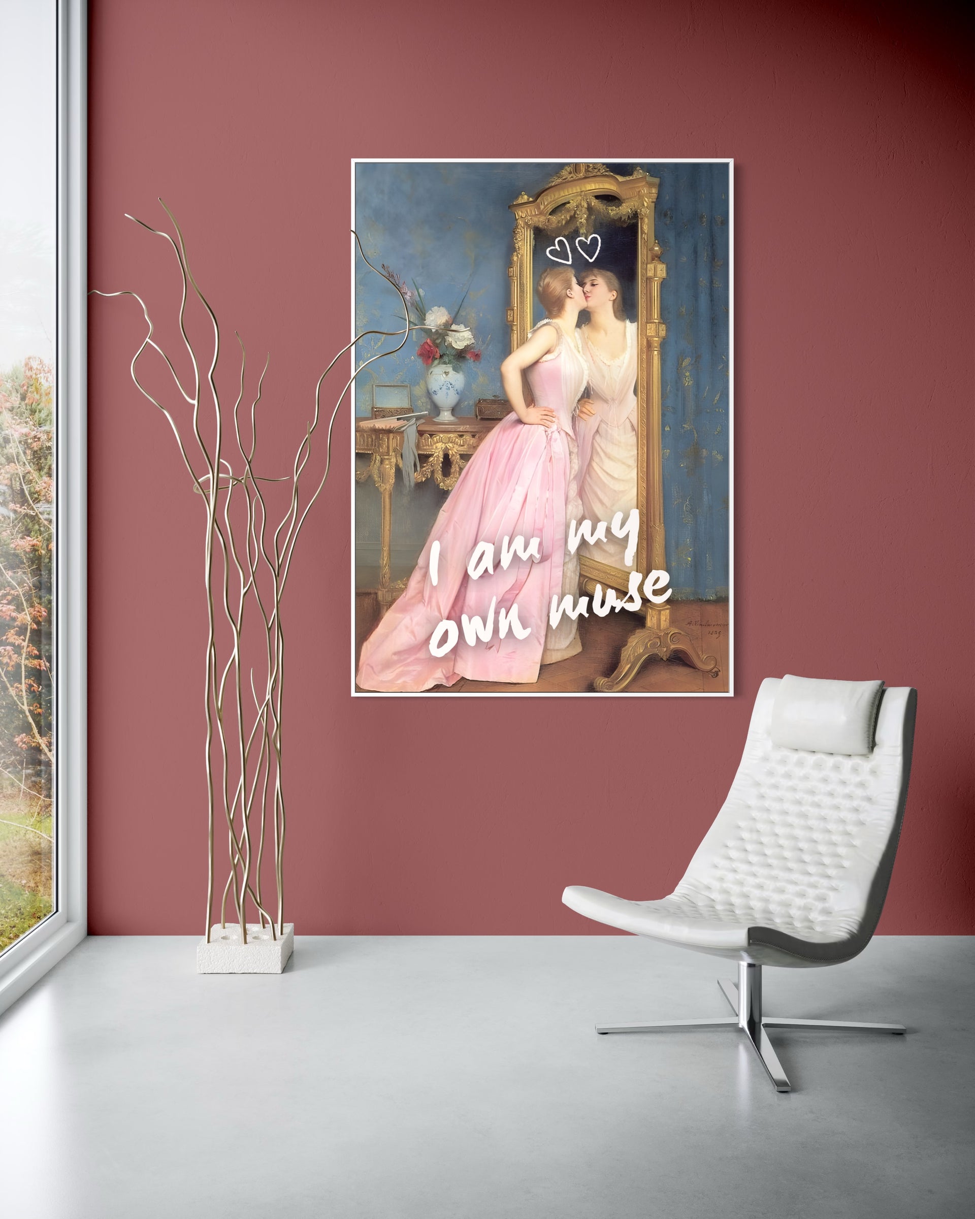 Amarsi sempre: quadro con scritta “I am my own muse”