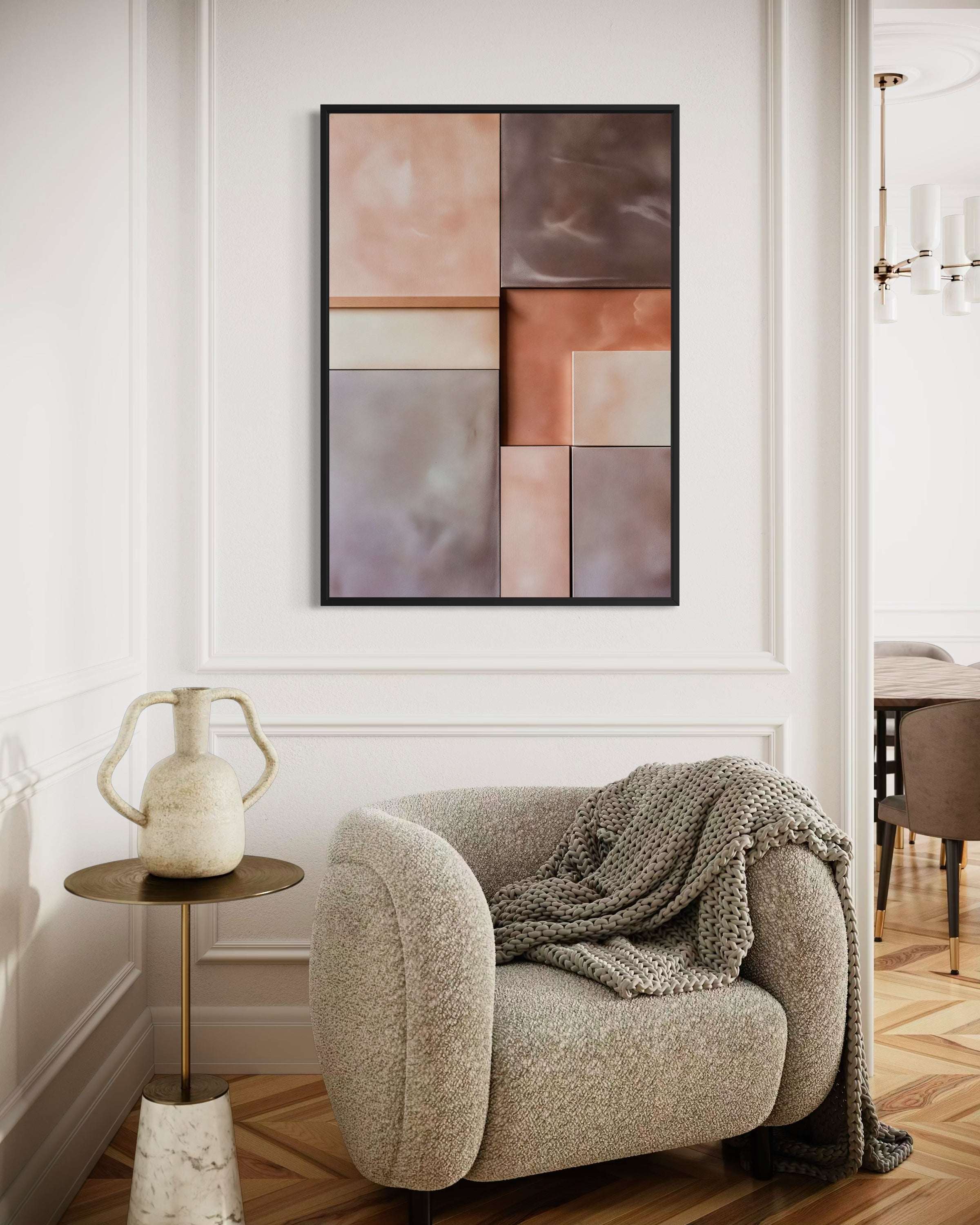 Quadro Stratigrafie dell'Anima con telaio nero