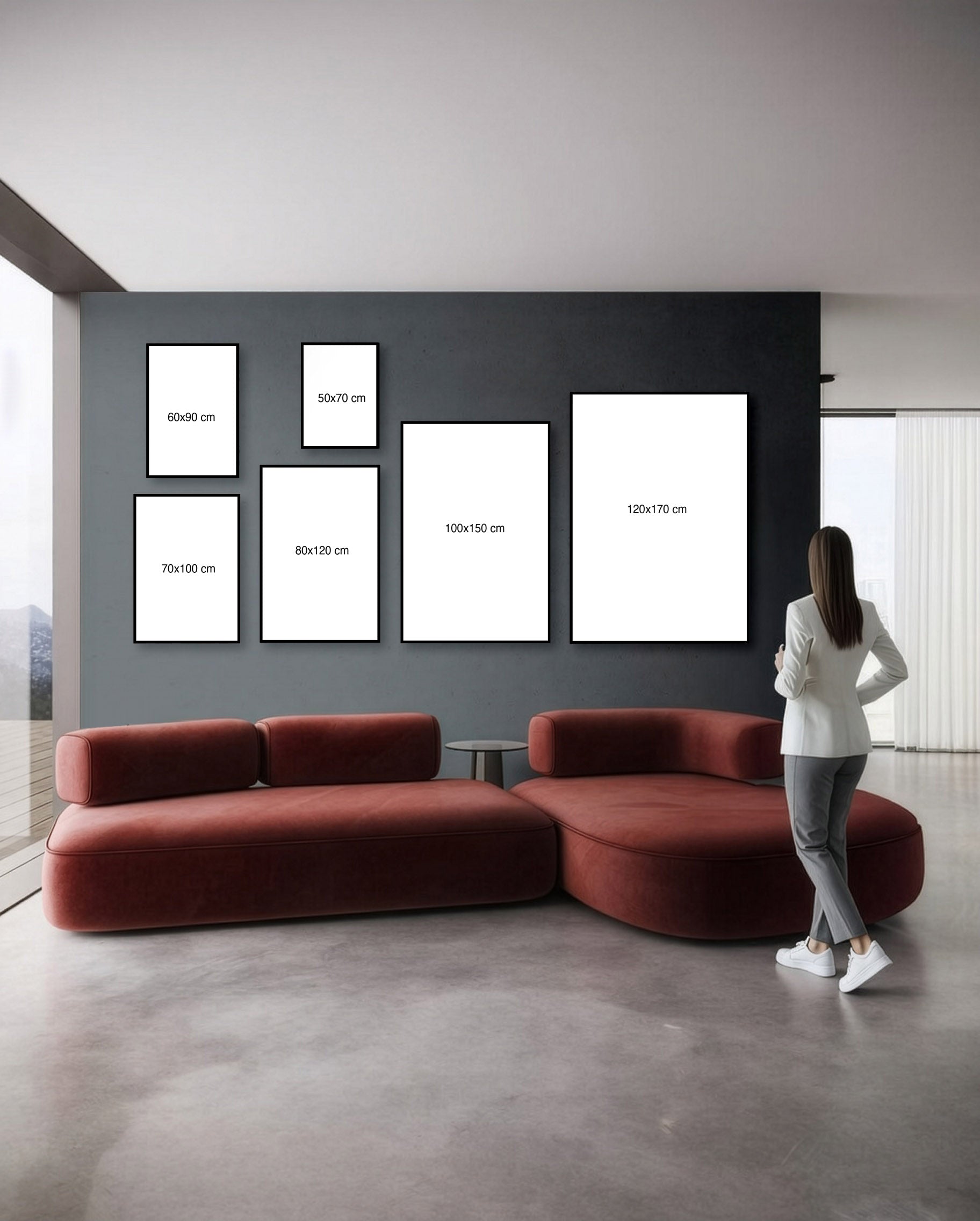 Campania style: stampe incorniciate bianche con misure 50x70 e 100x150